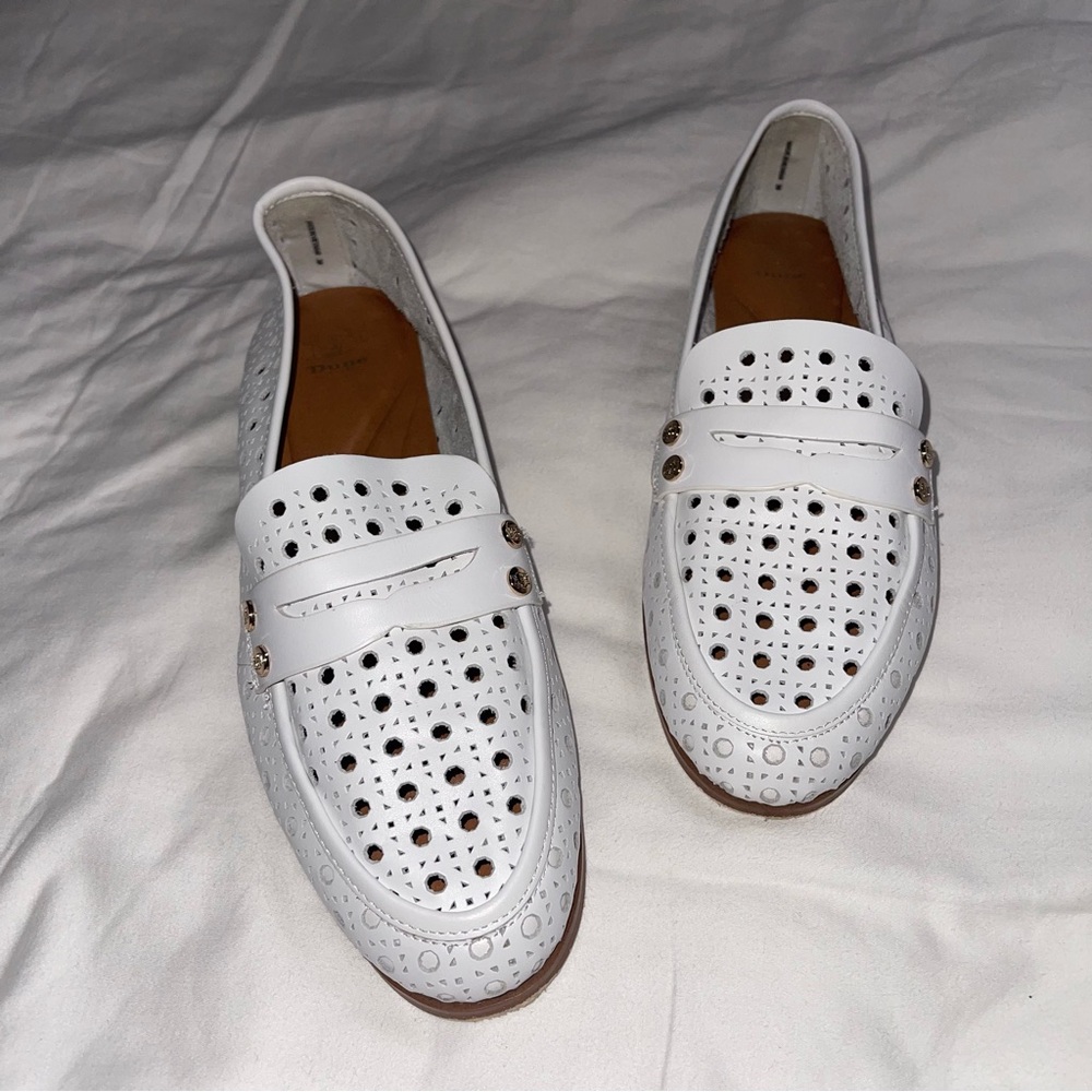 Dune London Glimmered Laser Cut Loafer ‎ In White Size 38 - Picture 10 of 15